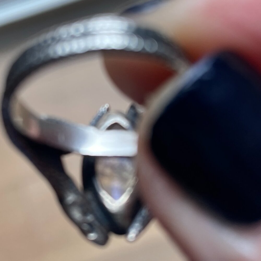 rainbow moonstone medusa devotion ring sz 4.75 - Picture 9 of 9